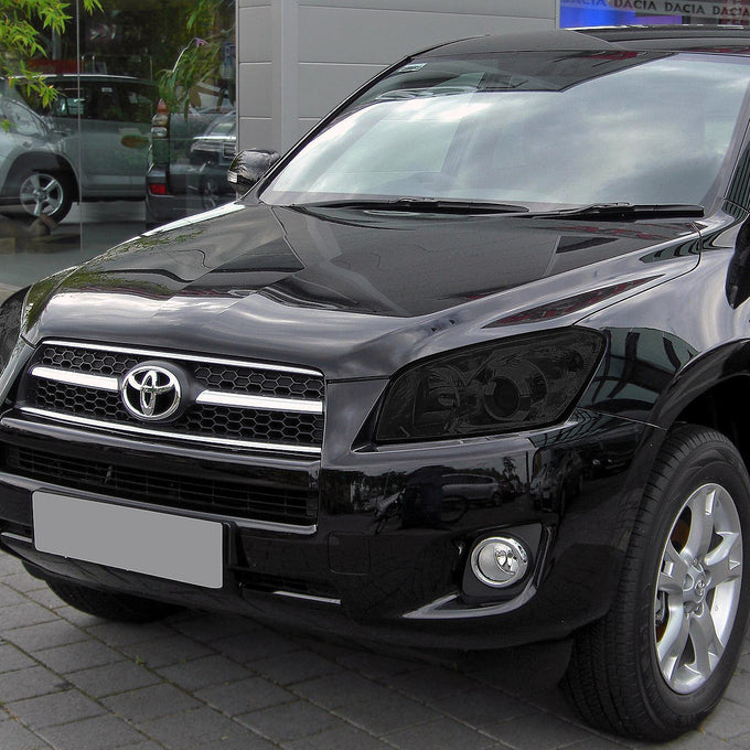 D-Motoring - Headlights - Projector - Smoked Lens - Clear Corner - Plug-n-Play - Pair - 09-12 Toyota Rav4 - 5