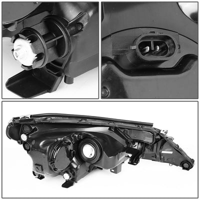 D-Motoring - Headlights - Black Housing - Amber Corner - Projector - Plug-n-Play - Pair - 13-15 Toyota Rav4 - 5