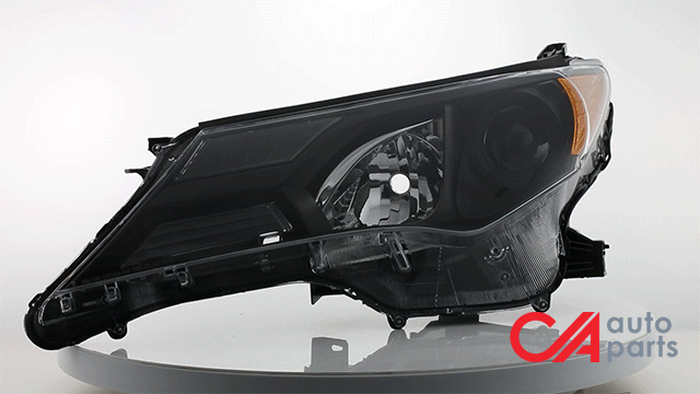 D-Motoring - Headlights - Black Housing - Amber Corner - Projector - Plug-n-Play - Pair - 13-15 Toyota Rav4 - 2