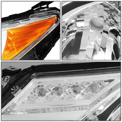 D-Motoring - Headlights - Chrome Housing - Amber Corner - Projector - Plug-n-Play - Pair - 13-15 Toyota Rav4 - 4