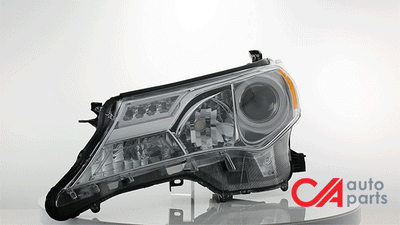 D-Motoring - Headlights - Chrome Housing - Amber Corner - Projector - Plug-n-Play - Pair - 13-15 Toyota Rav4 - 2