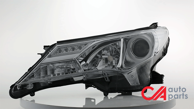 D-Motoring - Headlights - Chrome Housing - Clear Corner - Projector - Plug-n-Play - Pair - 13-15 Toyota Rav4 - 2