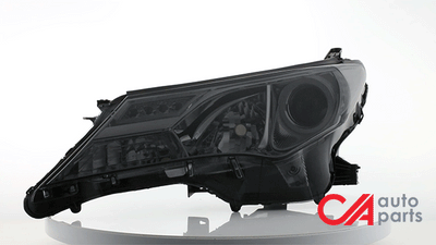 D-Motoring - Headlights - Smoked Lens - Clear Corner - Projector - Plug-n-Play - Pair - 13-15 Toyota Rav4 - 2