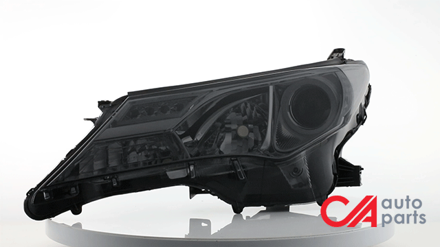 D-Motoring - Headlights - Smoked Lens - Clear Corner - Projector - Plug-n-Play - Pair - 13-15 Toyota Rav4 - 2