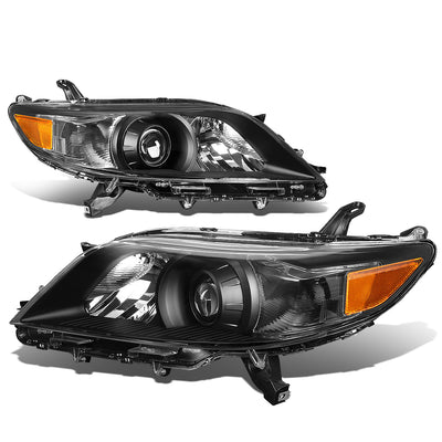 D-Motoring - Headlights - Black Housing - Amber Corner - Plug-n-Play - Pair - 11-17 Toyota Sienna - 1