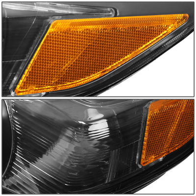 D-Motoring - Headlights - Black Housing - Amber Corner - Plug-n-Play - Pair - 11-17 Toyota Sienna - 3
