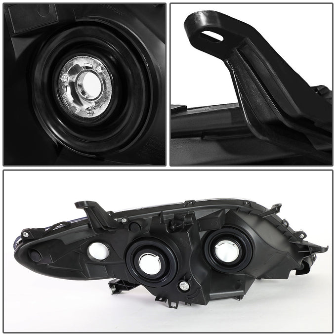 D-Motoring - Headlights - Black Housing - Amber Corner - Plug-n-Play - Pair - 11-17 Toyota Sienna - 4
