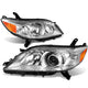 D-Motoring - Headlights - Chrome Housing - Amber Corner - Plug-n-Play - Pair - 11-17 Toyota Sienna - 1