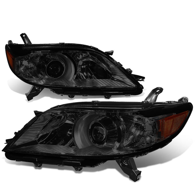 D-Motoring - Headlights - Smoked Lens - Amber Corner - Plug-n-Play - Pair - 11-17 Toyota Sienna - 1