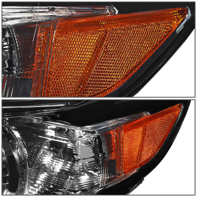 D-Motoring - Headlights - Smoked Lens - Amber Corner - Plug-n-Play - Pair - 11-17 Toyota Sienna - 3