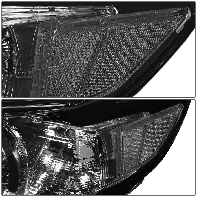 D-Motoring - Headlights - Smoked Lens - Clear Corner - Plug-n-Play - Pair - 11-17 Toyota Sienna - 3