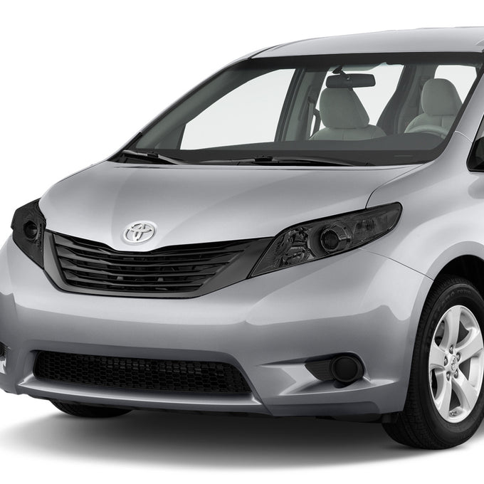 D-Motoring - Headlights - Smoked Lens - Clear Corner - Plug-n-Play - Pair - 11-17 Toyota Sienna - 5