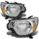 D-Motoring - Headlights - Chrome Housing - Amber Corner - Plug-n-Play - Pair - 12-15 Toyota Tacoma - 1