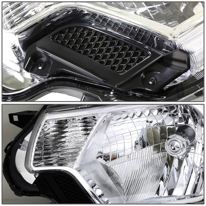 D-Motoring - Headlights - Chrome Housing - Amber Corner - Plug-n-Play - Pair - 12-15 Toyota Tacoma - 3