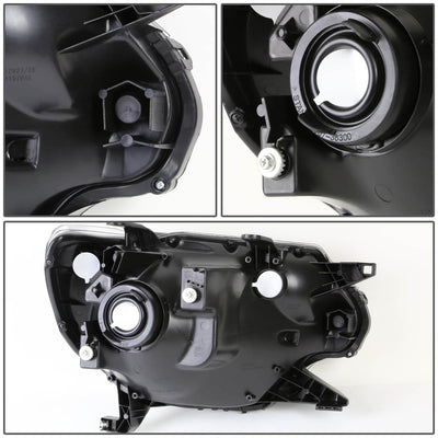 D-Motoring - Headlights - Chrome Housing - Amber Corner - Plug-n-Play - Pair - 12-15 Toyota Tacoma - 4