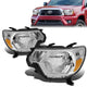 12-15 Toyota Tacoma Headlights - Chrome Housing - Amber Corner - Plug-n-Play - Pair