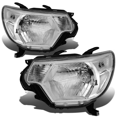 D-Motoring - Headlights - Chrome Housing - Plug-n-Play - Pair - 12-15 Toyota Tacoma - 1