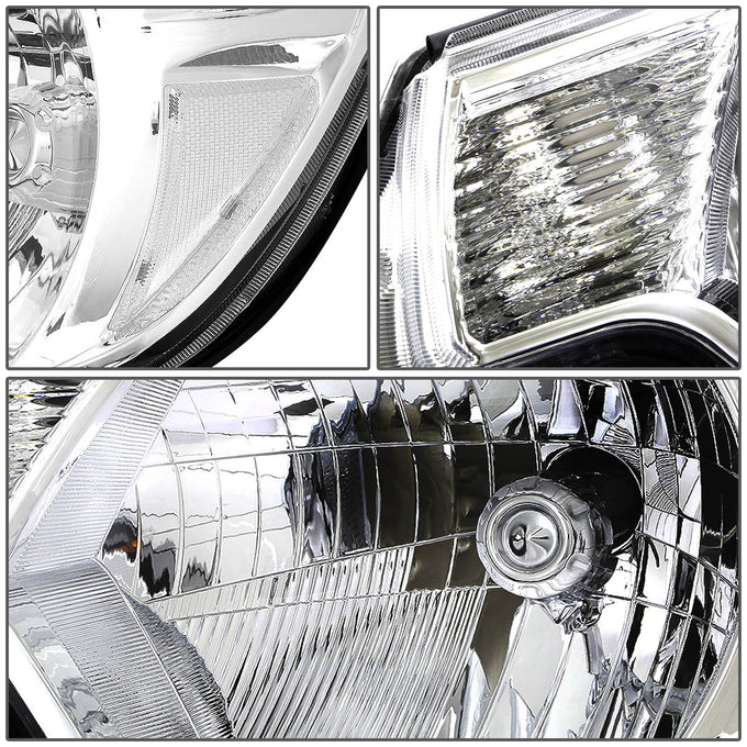 D-Motoring - Headlights - Chrome Housing - Plug-n-Play - Pair - 12-15 Toyota Tacoma - 2