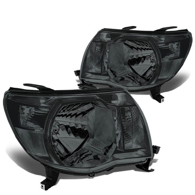 D-Motoring - 05-11 Toyota Tacoma  Headlights - Smoke Housing - Plug-n-Play - 1 Set - 2