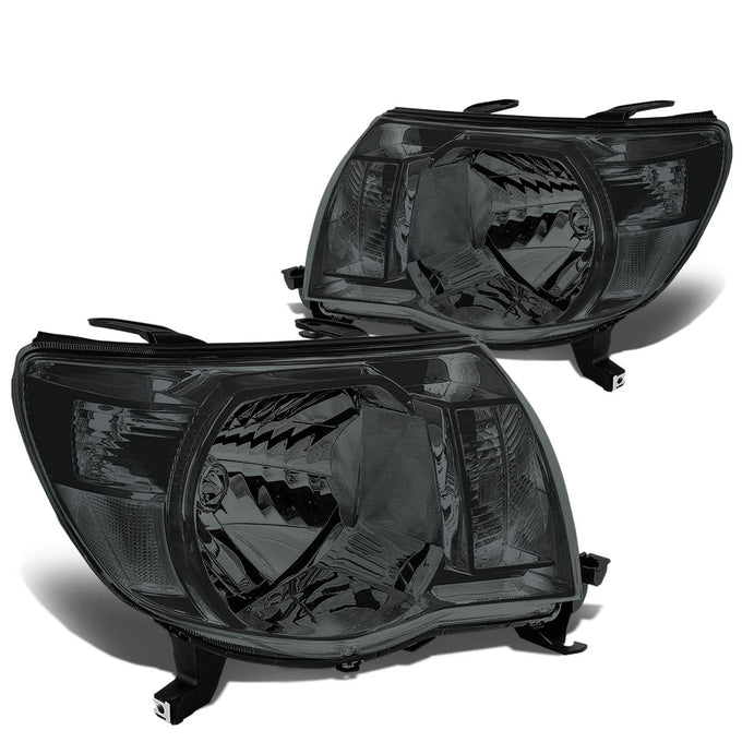 D-Motoring - 05-11 Toyota Tacoma  Headlights - Smoke Housing - Plug-n-Play - 1 Set - 2