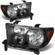 D-Motoring - Headlights - Black Housing - Amber Corner - Plug-n-Play - Pair - Toyota Tundra / Sequoia - 1
