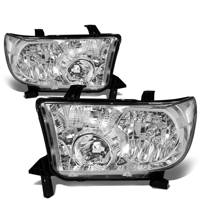 D-Motoring - Headlights - Chrome Housing - Plug-n-Play - Pair - Toyota Tundra / Sequoia - 4