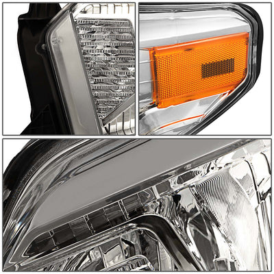 D-Motoring - Headlights - Chrome Housing - Amber Corner - Plug-n-Play - Pair - 14-17 Toyota Tundra - 3