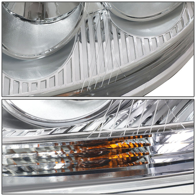 D-Motoring - Headlights - Chrome Housing - Plug-n-Play - Pair - Volkswagen Jetta / Rabbit - 3