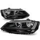 D-Motoring - Headlights - Black Housing - Plug-n-Play - Pair - 11-17 Volkswagen Jetta 4-Door Sedan - 1
