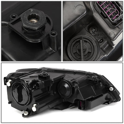 D-Motoring - Headlights - Black Housing - Plug-n-Play - Pair - 11-17 Volkswagen Jetta 4-Door Sedan - 4