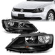 11-17 Volkswagen Jetta Headlights - Black Housing - Plug-n-Play - Pair