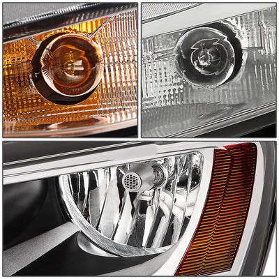 D-Motoring - Headlights - Chrome Housing - Amber Corner - Plug-n-Play - Pair - 11-17 Volkswagen Jetta 4-Door Sedan - 3