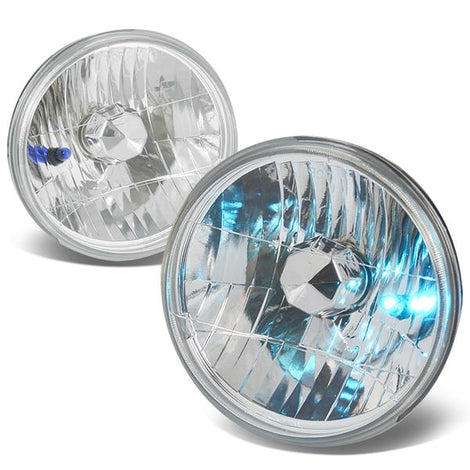 Headlights - 7 - Clear Housing - Plug-n-Play - Pair