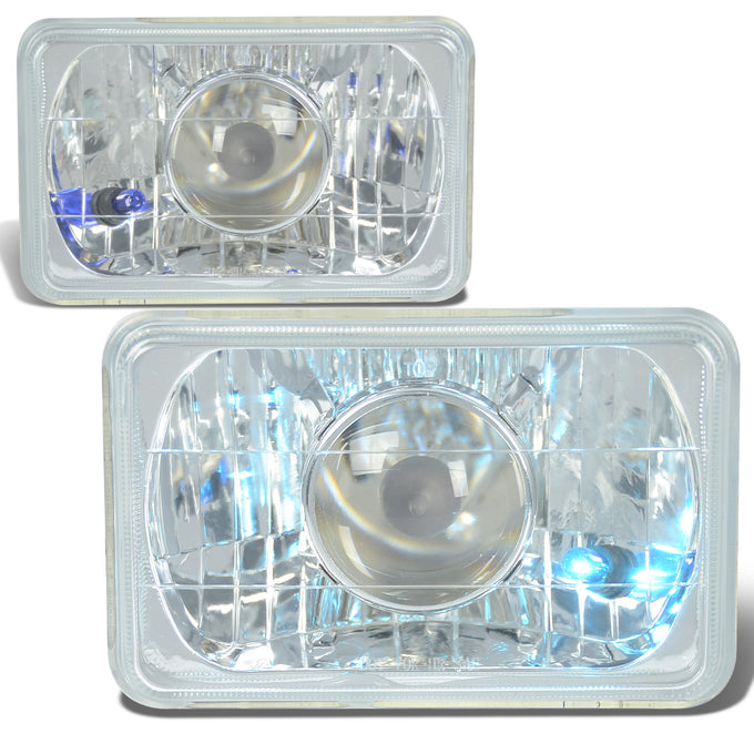 D-Motoring - Headlights - 4X6 - Clear Housing - Projector - Plug-n-Play - Pair  - 1