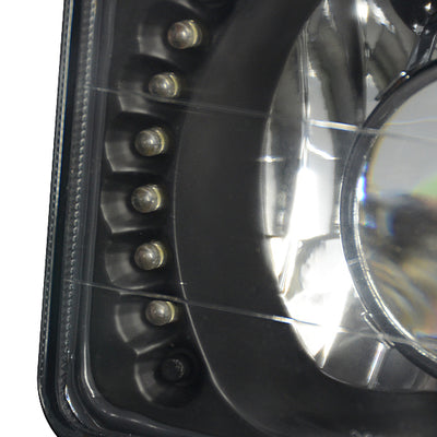 D-Motoring - Headlights - LED - Black Housing - Projector - Plug-n-Play - Pair - Dodge / Ford / Chevy / GMC - 3
