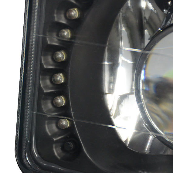 D-Motoring - Headlights - LED - Black Housing - Projector - Plug-n-Play - Pair - Dodge / Ford / Chevy / GMC - 3