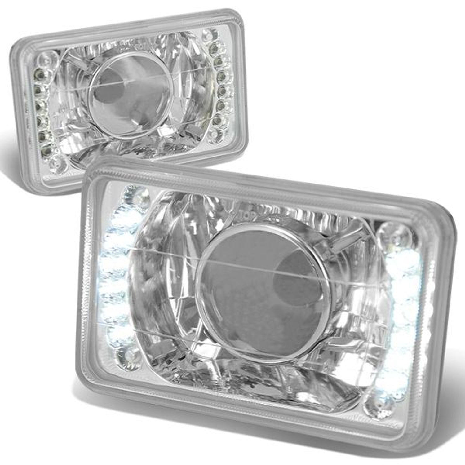 Cadilac GMC Buick GMC Headlights - LED - Clear Housing - Projector - Plug-n-Play - Pair