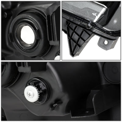 D-Motoring - 14-18 Toyota Tundra Headlights - Black Housing - Clear Lens - Amber Corner - Plug-n-Play - Pair - 5