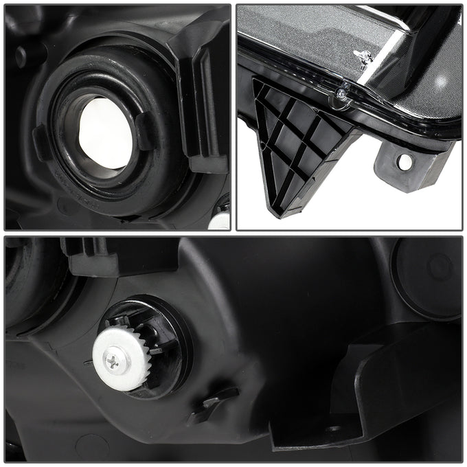 D-Motoring - 14-18 Toyota Tundra Headlights - Black Housing - Clear Lens - Amber Corner - Plug-n-Play - Pair - 5