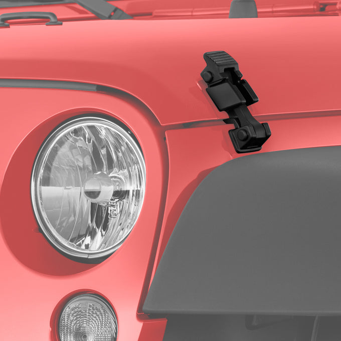 Hood Latches - Black - 97-06 Jeep Wrangler - HOODL-JW97