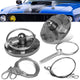 28mm x 60mm Aluminum Cosmetic Hood Pin Cables Kit<br>Universal