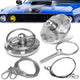 28mm x 60mm Aluminum Cosmetic Hood Pin Cables Kit<br>Universal