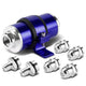 D-Motoring - Inline Fuel Filter - Cleanable / Washable - W / Mounting Bracket and Fittings - Aluminum - 6