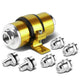 D-Motoring - Inline Fuel Filter - Cleanable / Washable - W / Mounting Bracket and Fittings - Aluminum - 7
