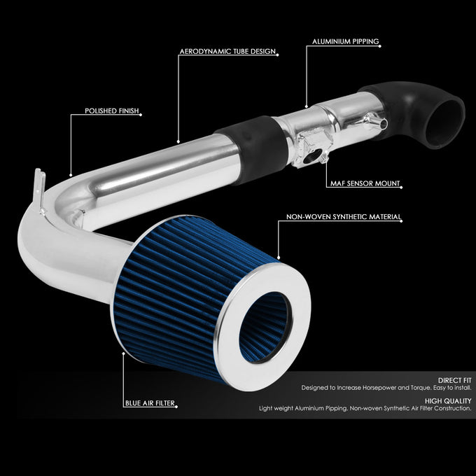 D-Motoring - Short Ram Air Intake System - 2.75 - Cone Stlye - Washable - Aluminum - 06-09 Mazda Miata - 2