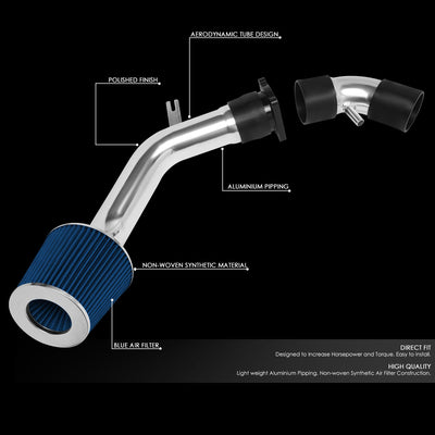D-Motoring - Short Ram Air Intake System - 2.75 - Cone Stlye - Washable - Aluminum - 02-06 Nissan Sentra SE-R - 2