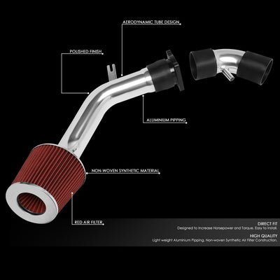 D-Motoring - Short Ram Air Intake System - 2.75 - Cone Stlye - Washable - Aluminum - 02-06 Nissan Sentra SE-R - 2