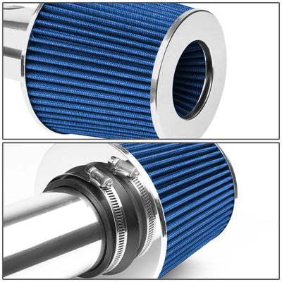 D-Motoring - Short Ram Air Intake System - 2.5 - Cone Stlye - Washable - Aluminum - 96-00 Honda Civic CX / DX / LX - 3