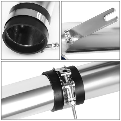 D-Motoring - Short Ram Air Intake System - 2.5 - Cone Stlye - Washable - Aluminum - 01-05 Honda civic EX - 5