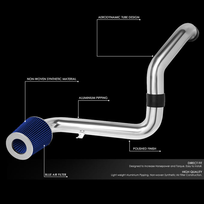 D-Motoring - Short Ram Air Intake System - 3 - Cone Stlye - Washable - Aluminum - 06-09 Honda S2000 - 2